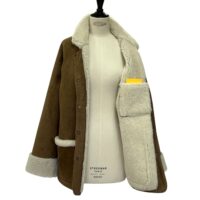 SHEEPSKIN JACKET FINN ADAPT FINLEY MOJABE (8) Sheepskin Jacket Finn in Mojabe Taupe white wool by Owen Barry