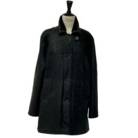 SHEEPSKIN JACKET MAGGIE OVERSIZE BLACK VINTAGE (3) Sheepskin Jacket Maggie in Vintage Black by Owen Barry