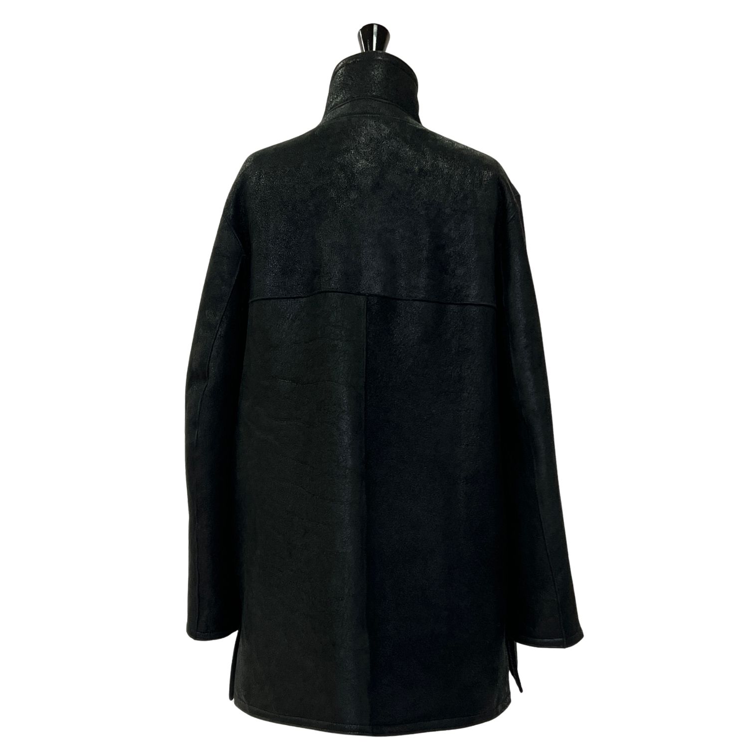 SHEEPSKIN JACKET MAGGIE OVERSIZE BLACK VINTAGE (8) Sheepskin Jacket Maggie in Vintage Black by Owen Barry