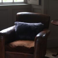 Sheepskin Lumbar cushion Gunmetal Luxe (2)
