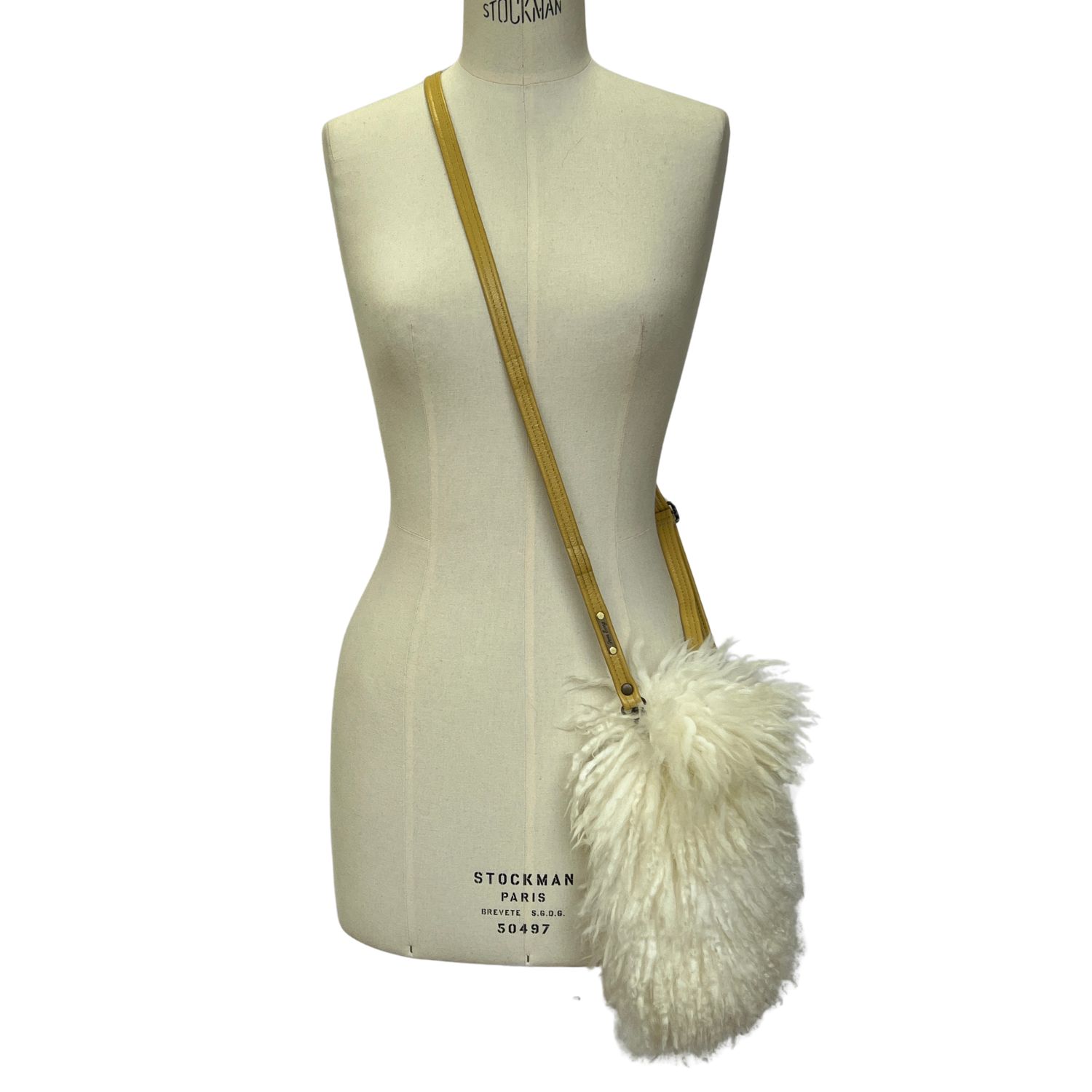 Willie Ivory Yetti (3) sHEEPSKIN CROSSBODY BAG -Ivory Yeti by Owen Barry