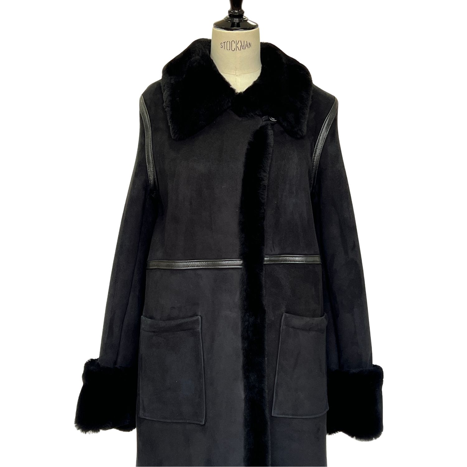 sHEEPSKIN COAT AVERY BLACK MERINO (1) Sheepskin Full Length Coat Avery in Black by Owen Barry