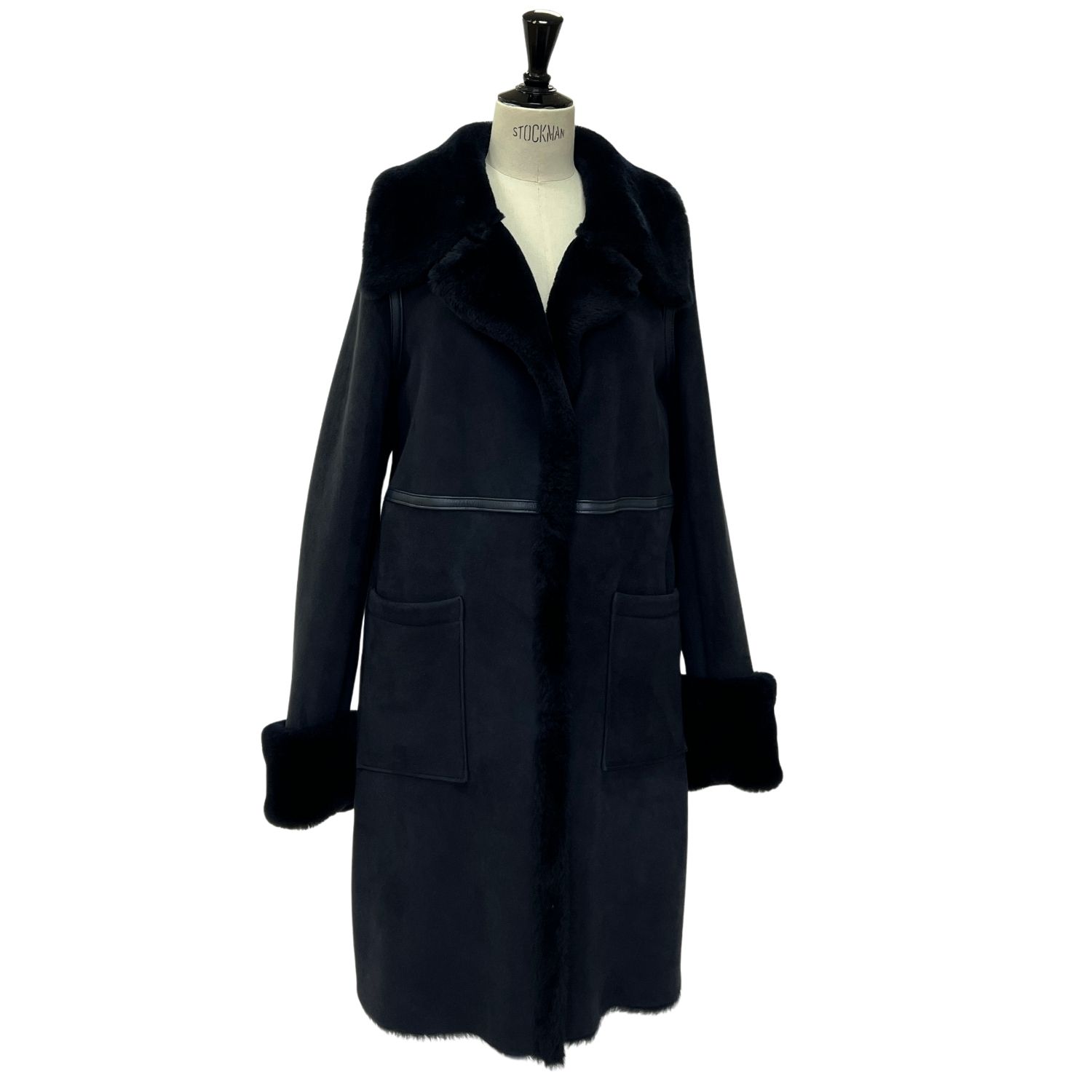 sHEEPSKIN COAT AVERY BLACK MERINO (4) Sheepskin Full Length Coat Avery in Black by Owen Barry