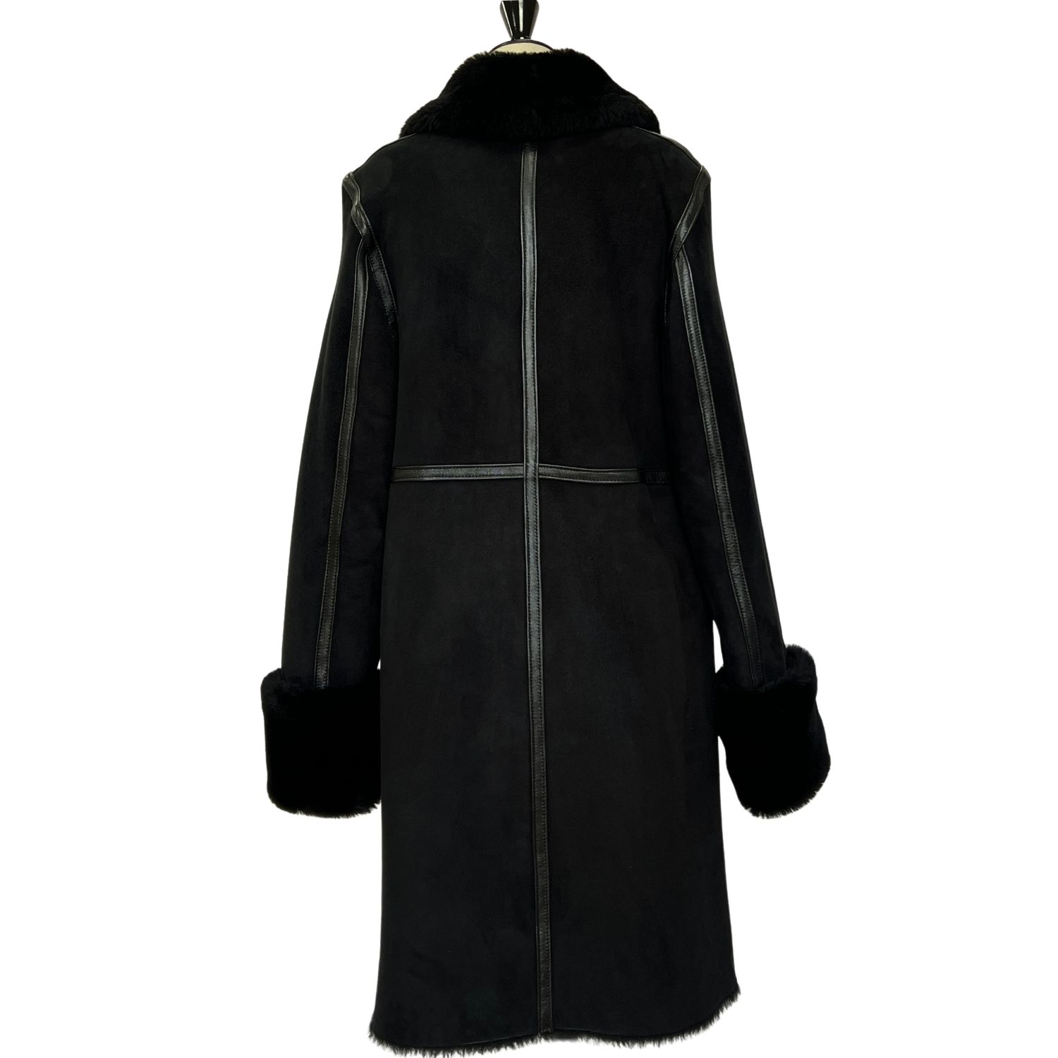 sHEEPSKIN COAT AVERY BLACK MERINO (7) Sheepskin Full Length Coat Avery in Black by Owen Barry