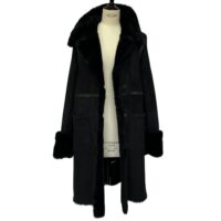 sHEEPSKIN COAT AVERY BLACK MERINO (9) Sheepskin Full Length Coat Avery in Black by Owen Barry