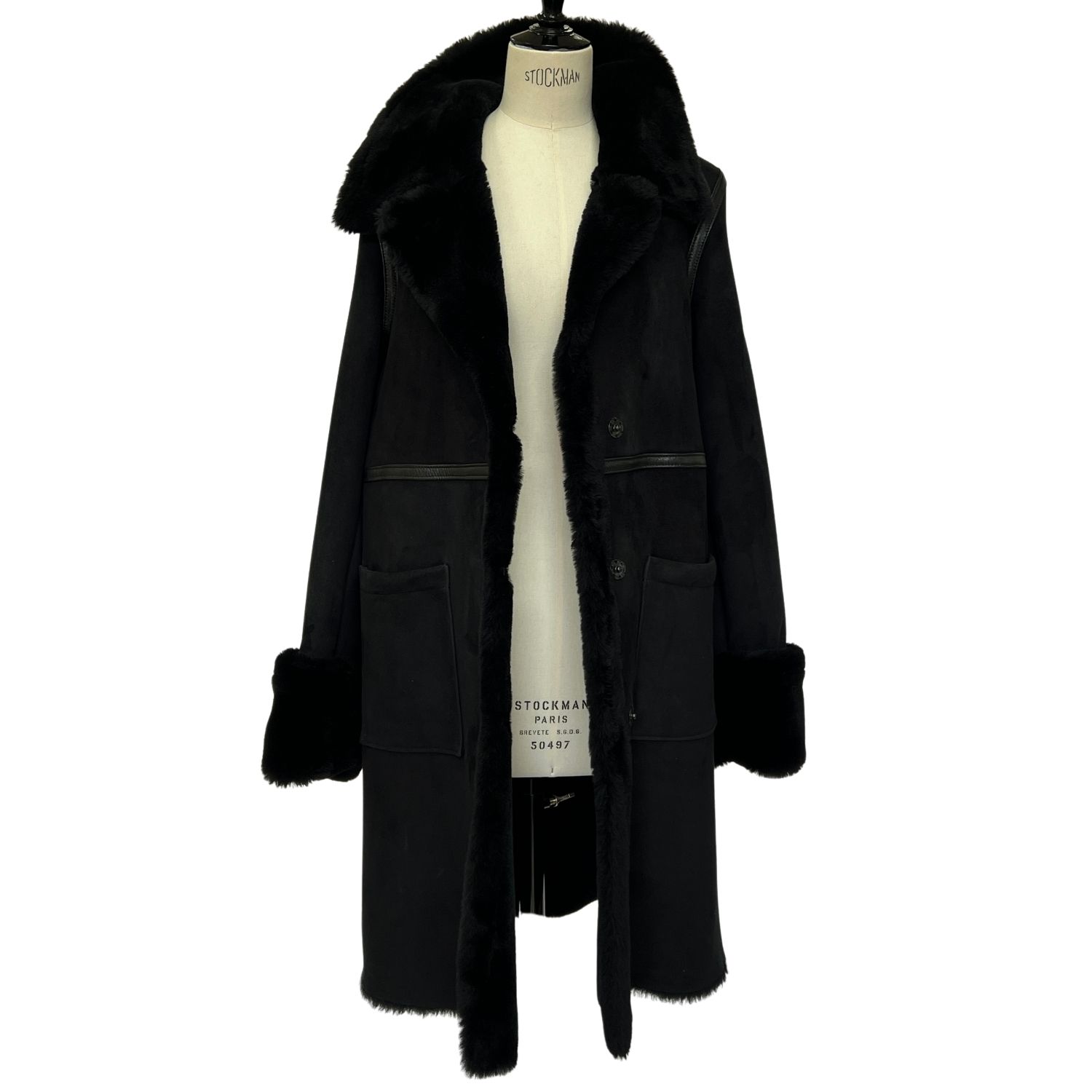sHEEPSKIN COAT AVERY BLACK MERINO (9) Sheepskin Full Length Coat Avery in Black by Owen Barry