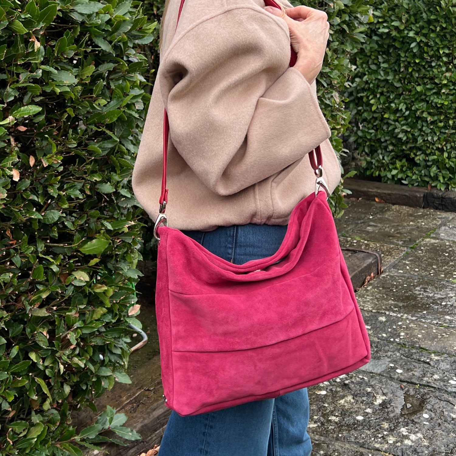 Marizion Suede Crossbody bag Passion