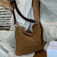 Marizion Suede Crossbody bag ginger