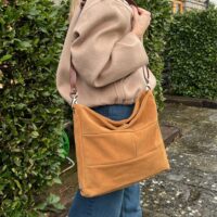 Marizion Suede Crossbody bag ginger