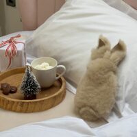 Sheepskin Bobtail Bunny Cashmere Beige HWBC Sheepskin Bobtail Bunny Cashmere Beige HWBC