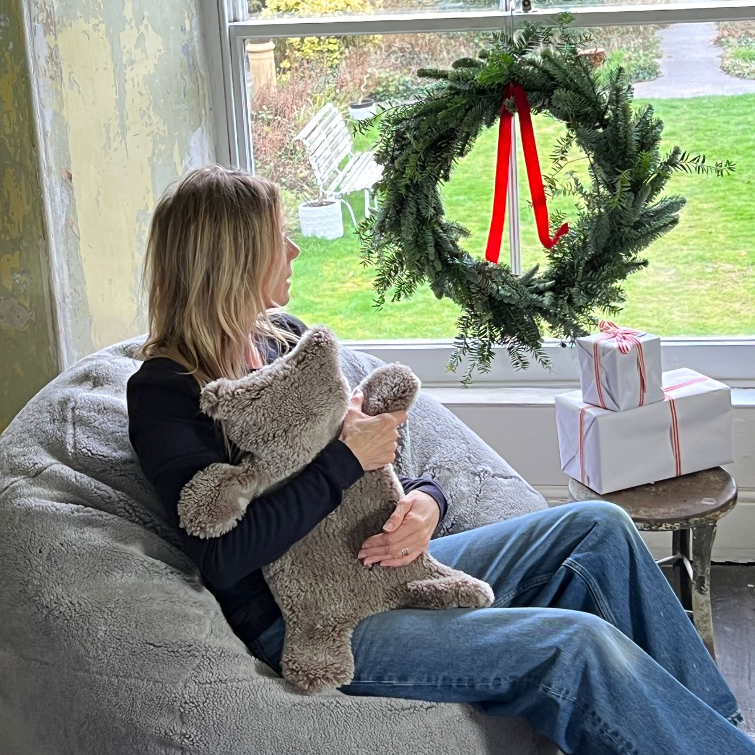 Sheepskin Flat Eric Papa Hot Water Bottle Cover Taupe Sheepskin Flat Eric Papa Hot Water Bottle Cover Taupe