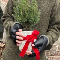 Sheepskin Mens Gloves Black Napalan (1) Sheepskin Mens Gloves Black Napalan