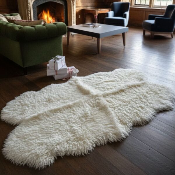 Sheepskin Rug Yetti Ivory Quad (1)