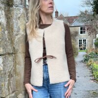 faith sheepskin gilet in gonfio by Owen Barry