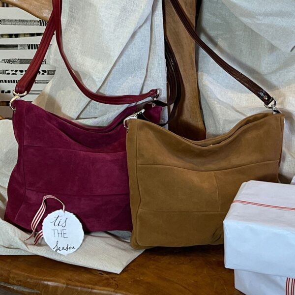 Marizion Suede Crossbody bag ginger and Passion