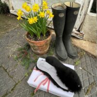 Sheepskin Welly Insoles Black by Owen Barry
