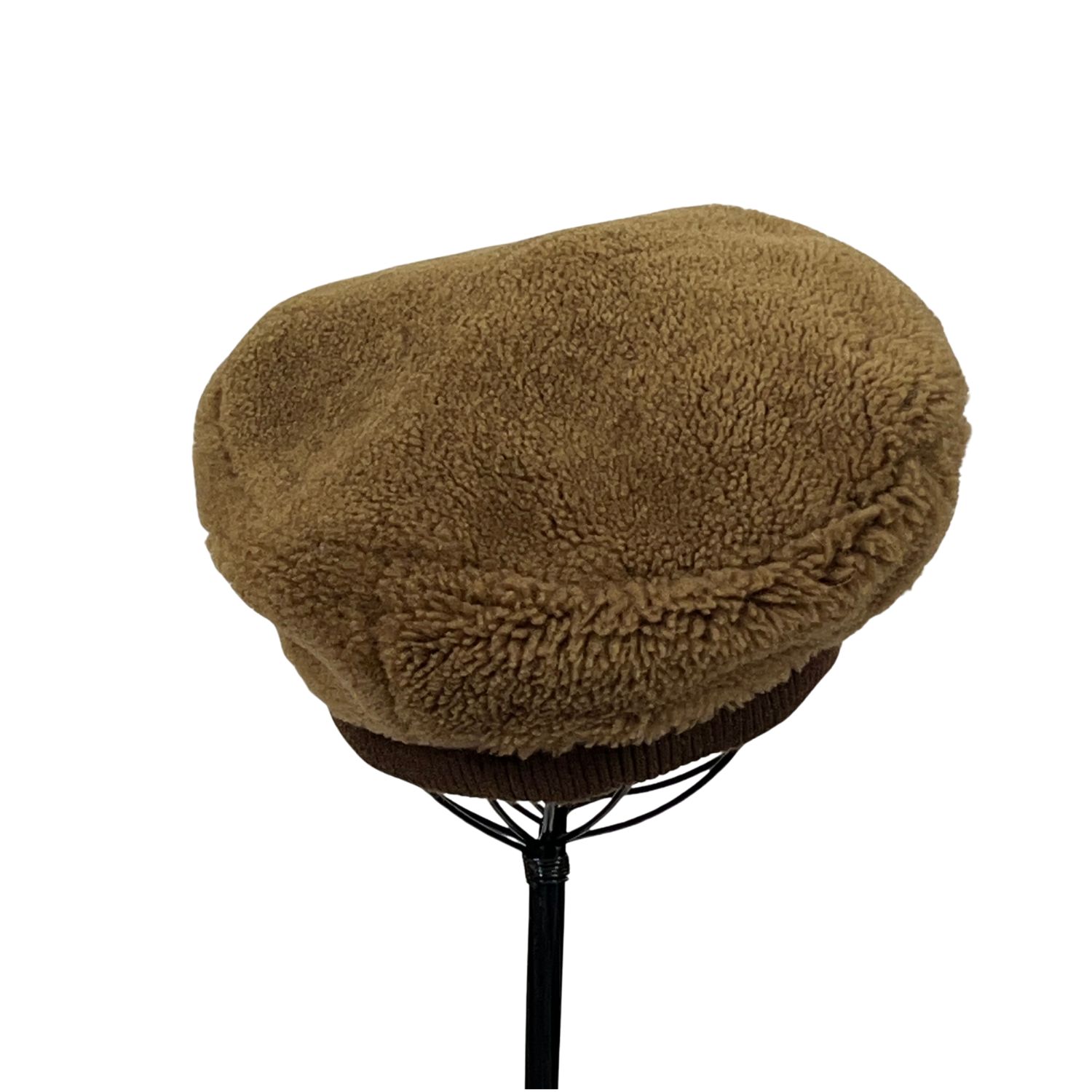 Sheepskin Wool Out Beret Curly Truffle (4) Sheepskin Wool Out Beret Curly Truffle