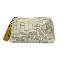 Tigres Tassle purse Ariel Cowhide on Old Gold Leather
