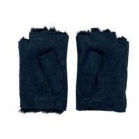 Fingerless womens Navy Sueded Ironed