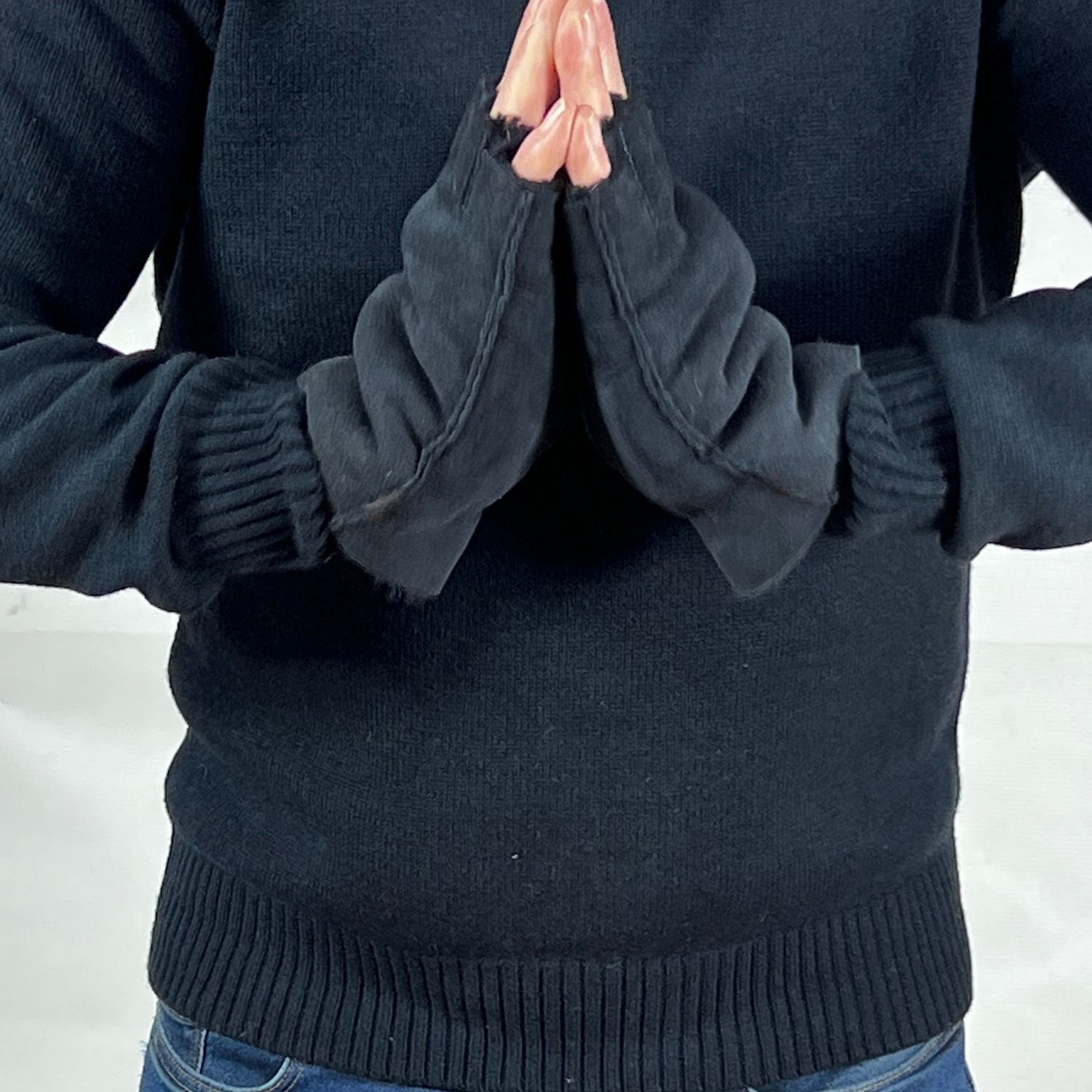 Mens Fingerless Glove Navy