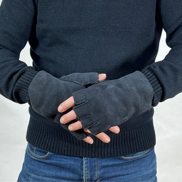 Mens Fingerless Glove Navy