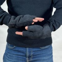 Mens Fingerless Glove Navy