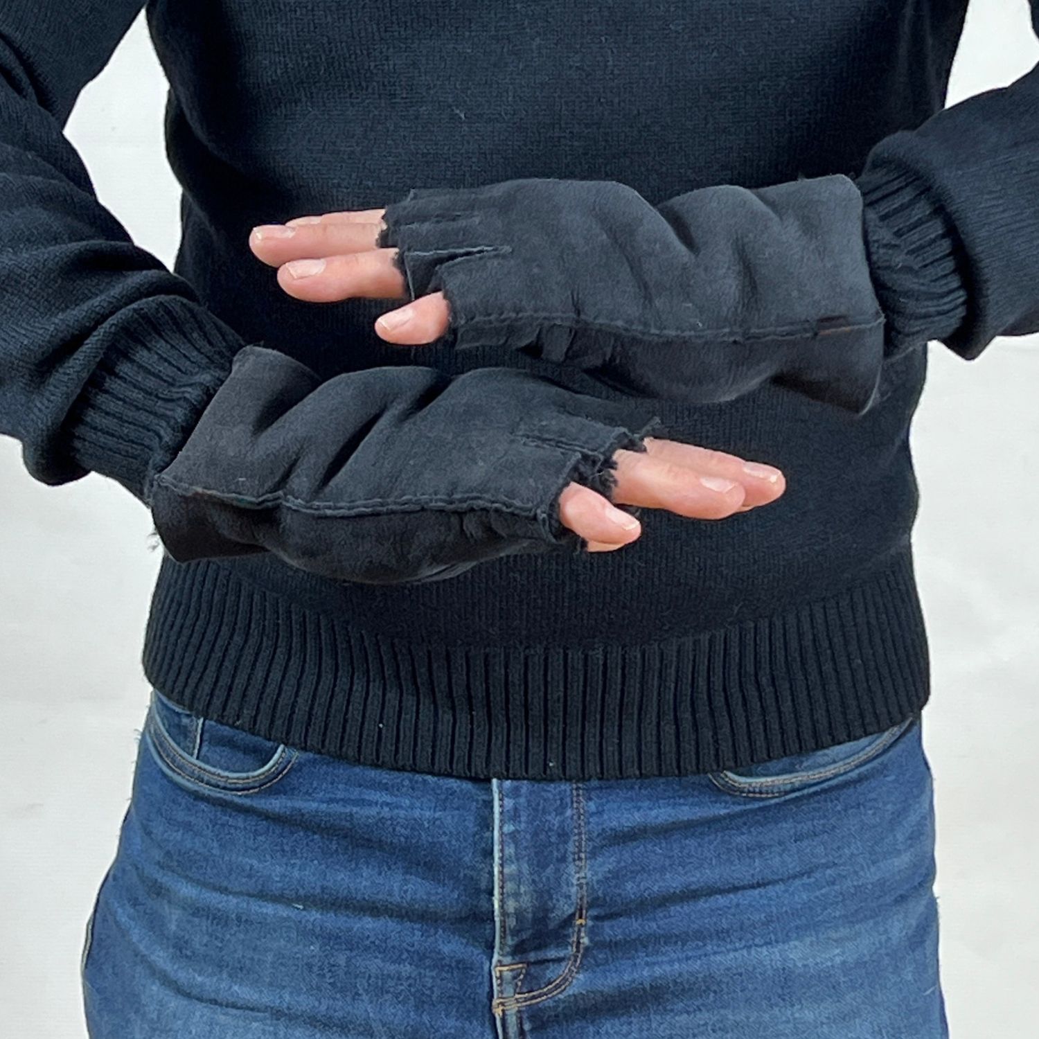 Mens Fingerless Glove Navy