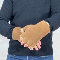 Mens fingerless Brandy Cream (2) Mens fingerless Brandy Cream (1)