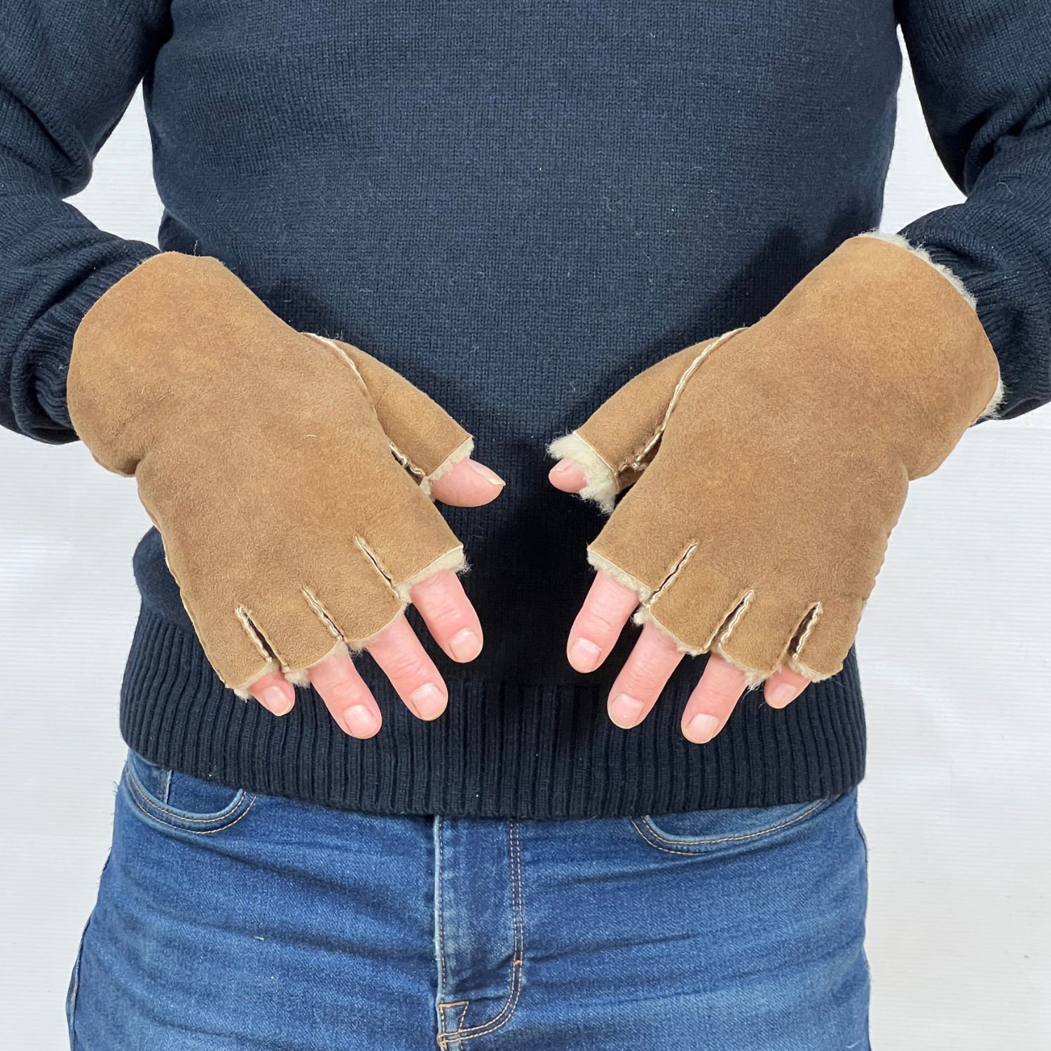 Mens fingerless Brandy Cream (5) Mens fingerless Brandy Cream (1)