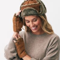 Sheepskin Fingerless Gloves Ottoman Tan (4) Sheepskin Fingerless Gloves Ottoman Tan