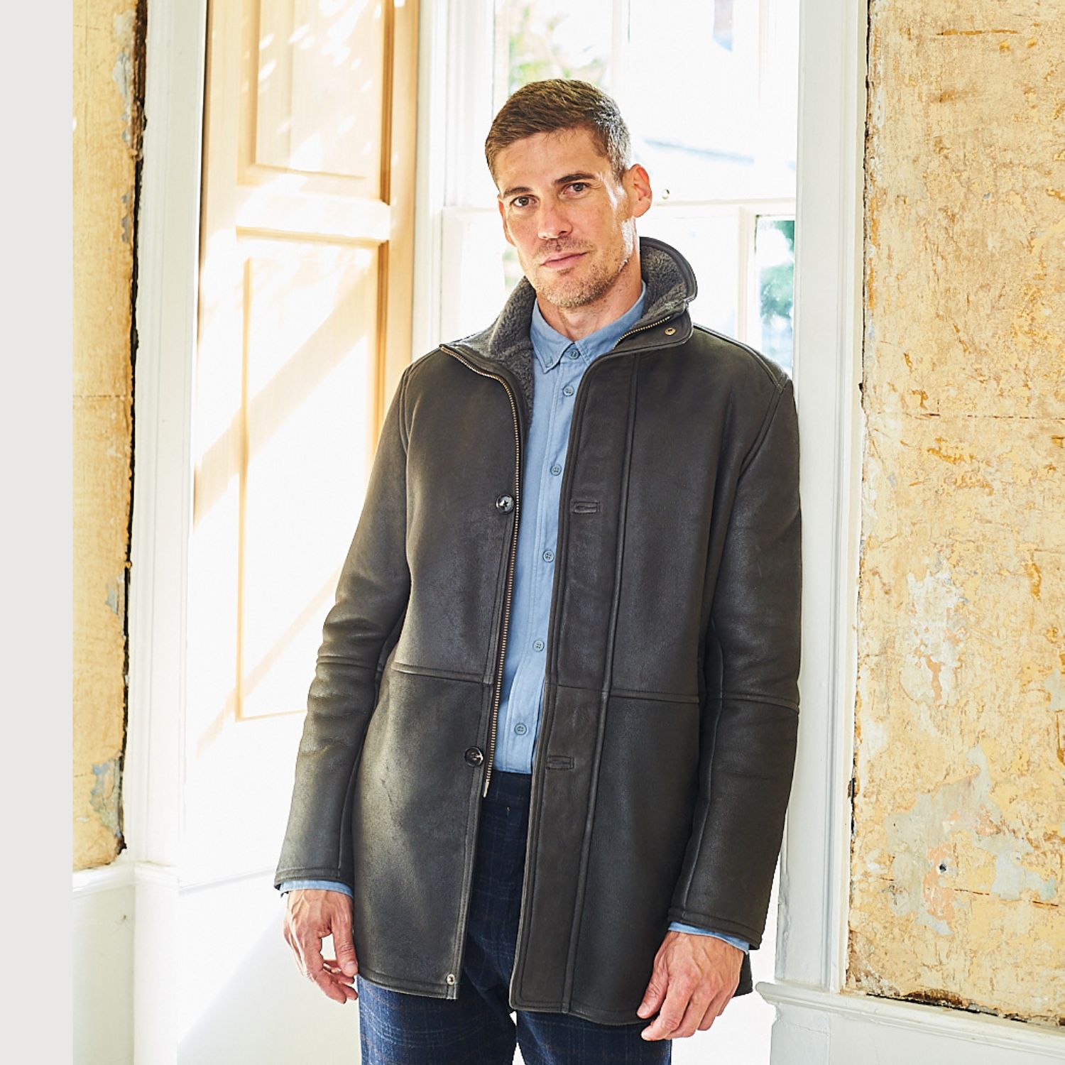 Sheepskin Jacket Cromita Grey Giles