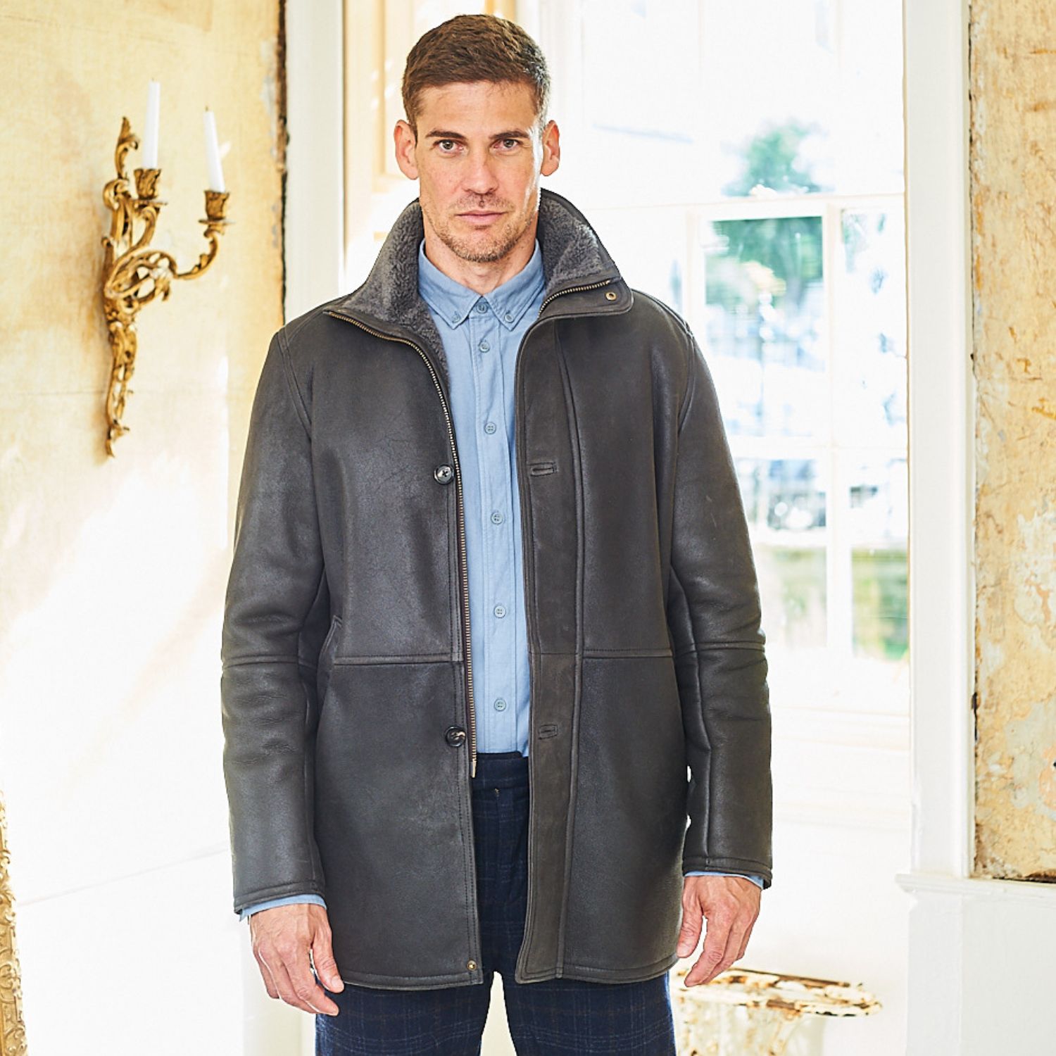 Sheepskin Jacket Cromita Grey Giles