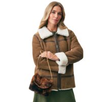 Sheepskin Shoulder Bag Boo Muscat