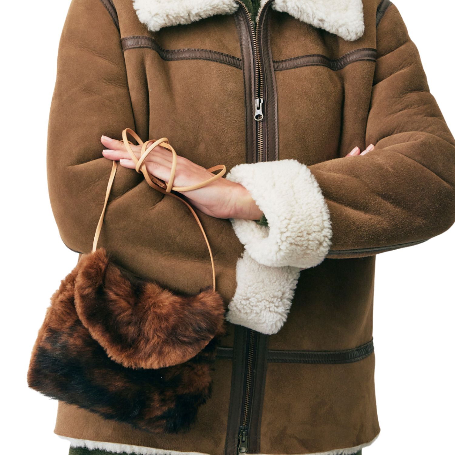 Sheepskin Shoulder Bag Boo Muscat