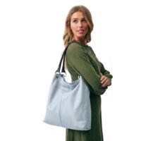 Leather Shoulder Bag Kos Blue Dudley (2)