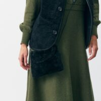 Sheepskin shoulder bag Boo Black (2) Sheepskin Crossbody Bag Black Boo