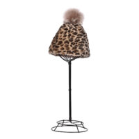 heepskin Beanie Hat Leopard Print - Joni