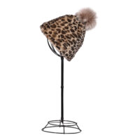 heepskin Beanie Hat Leopard Print - Joni