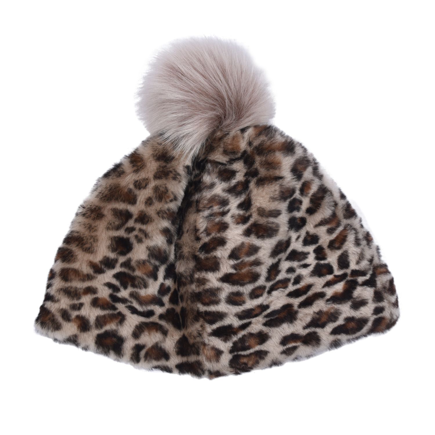 heepskin Beanie Hat Leopard Print - Joni
