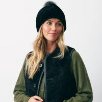Sheepskin Black Beanie Pull On Joni (1)