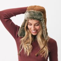Sheepskin Trapper Hat Ottoman Tan Garth (1) Sheepskin Trapper Hat Ottoman