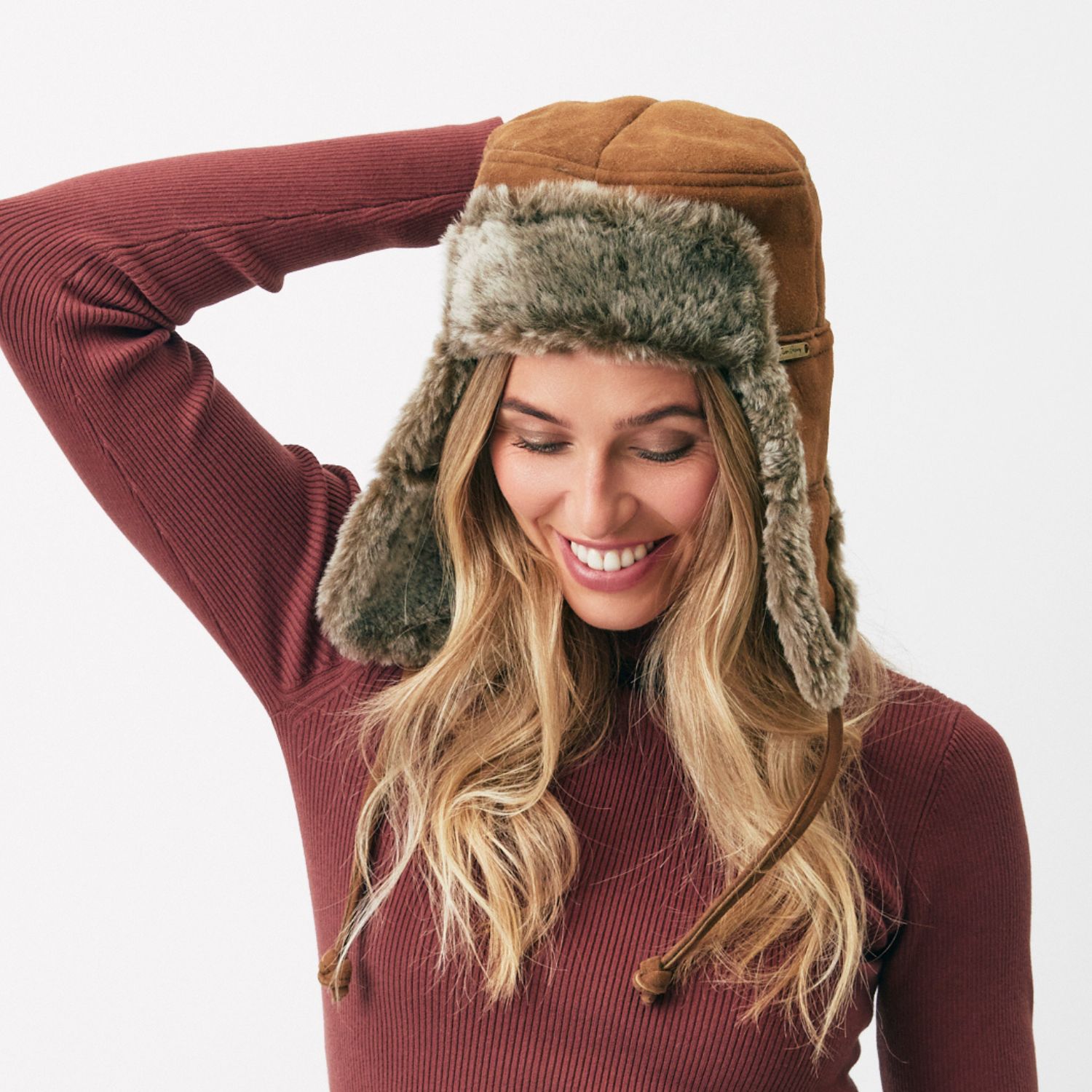 Sheepskin Trapper Hat Ottoman Tan Garth (1) Sheepskin Trapper Hat Ottoman