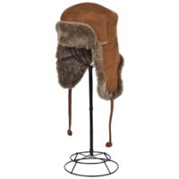 Sheepskin Trapper Hat Ottoman Tan Garth (3) Sheepskin Trapper Hat Ottoman