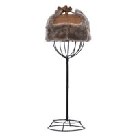 Sheepskin Trapper Hat Ottoman Tan Garth (4) Sheepskin Trapper Hat Ottoman