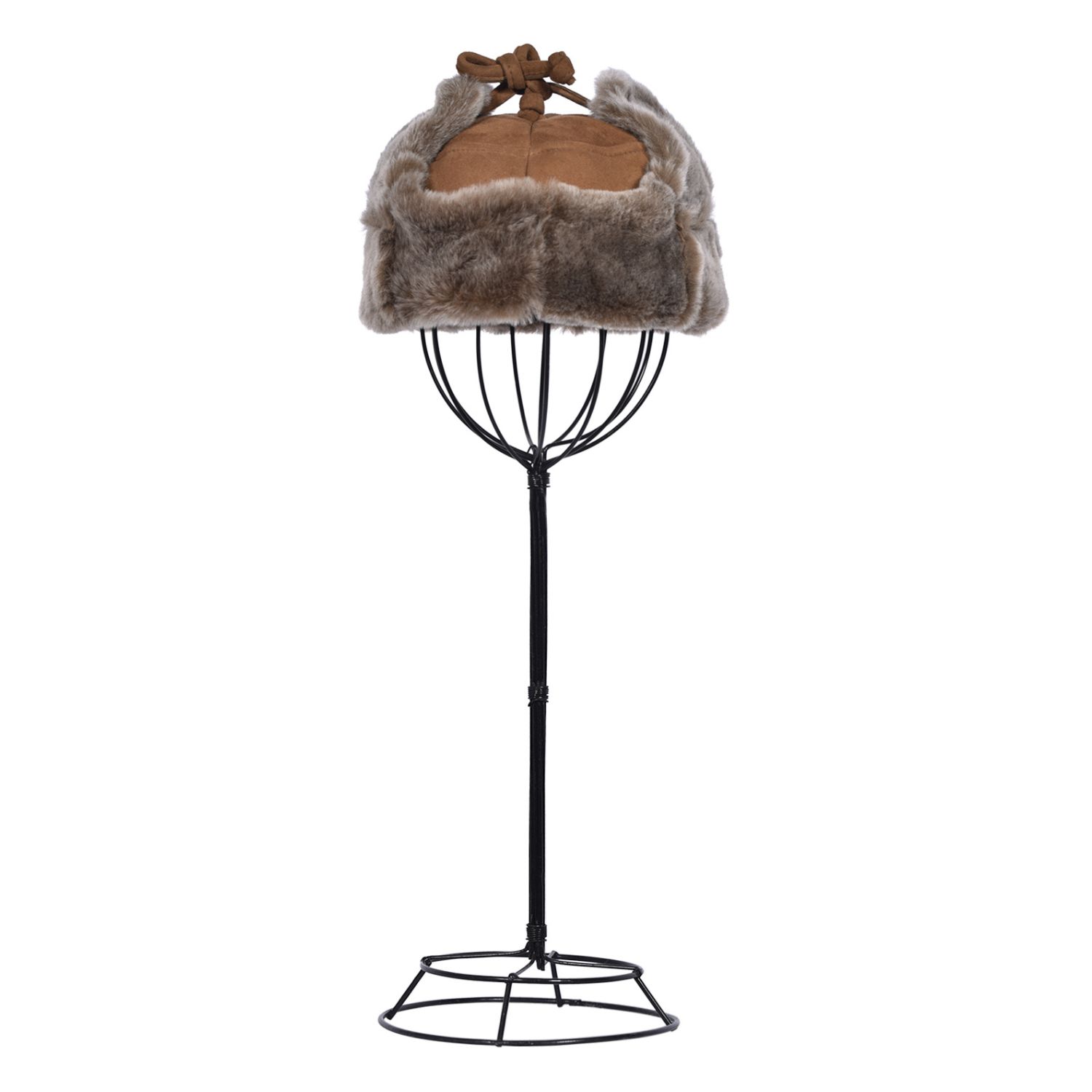Sheepskin Trapper Hat Ottoman Tan Garth (4) Sheepskin Trapper Hat Ottoman