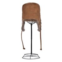 Sheepskin Trapper Hat Ottoman Tan Garth (6) Sheepskin Trapper Hat Ottoman