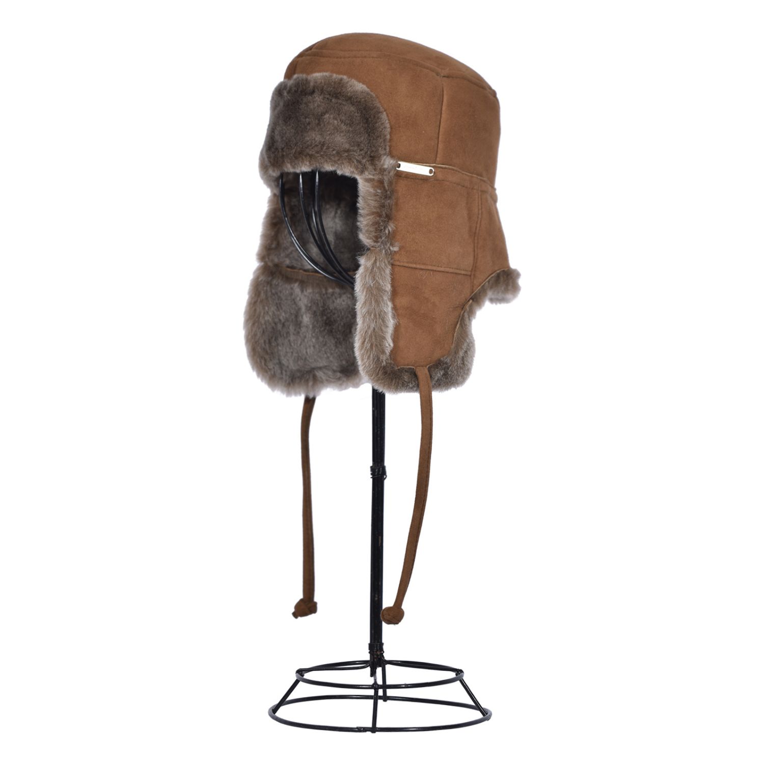Sheepskin Trapper Hat Ottoman Tan Garth (7) Sheepskin Trapper Hat Ottoman
