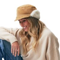 Sheepskin Cap Canella White Ronnie (1) Sheepskin Hat Trapper Cap Ronnie Canella White